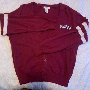 Forever 21 Lightweight Sweater Cardigan (Burgundy)